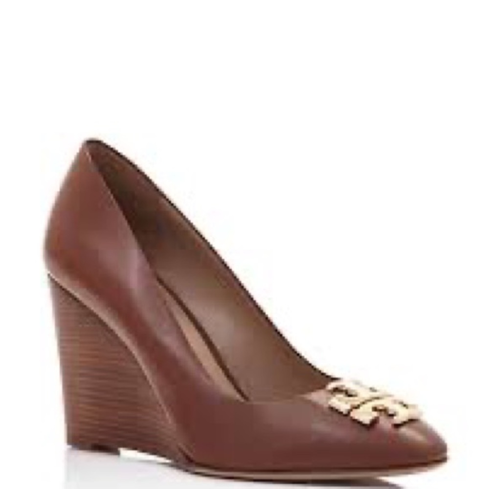 TORY BURCH RALEIGH WEDGE TAN/GOLD